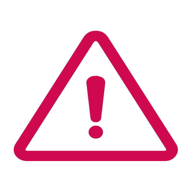 a trianglar warning icon